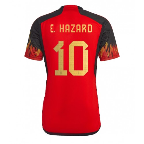 Belgium Eden Hazard #10 Replica Home Stadium Shirt World Cup 2022 Short Sleeve